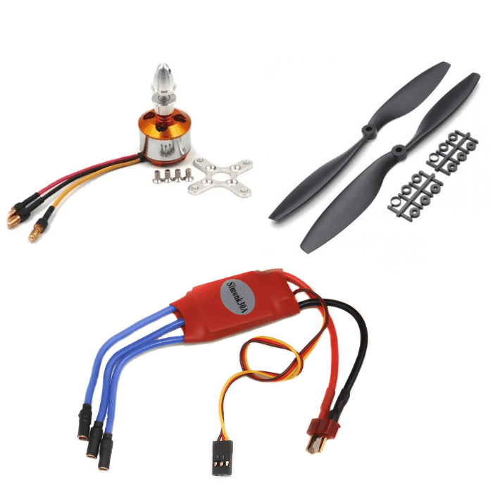 A2212 1400KV BLDC Motor + SimonK 30A ESC & 1045 Propellers - RC Drone Kit