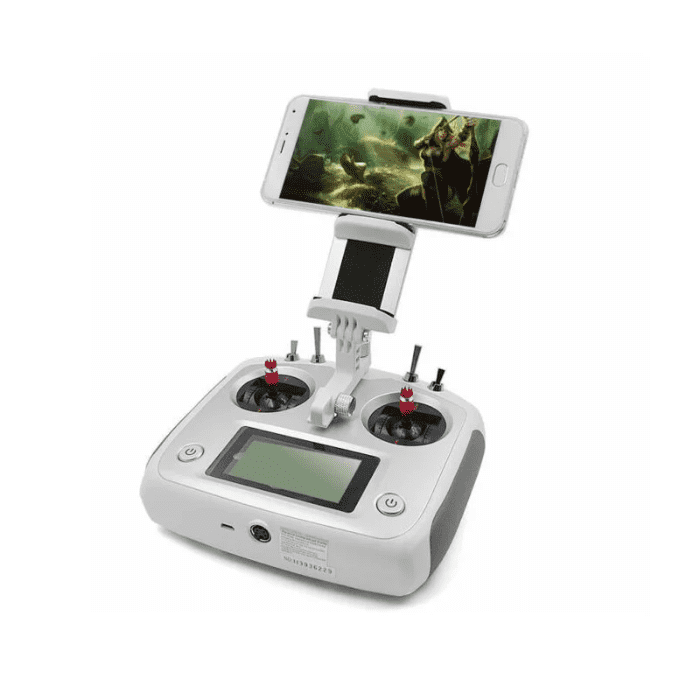 FlySky FS-i6S 2.4G 10CH AFHDS Transmitter with FS-IA10B Receiver & Mobile Holder - RC Controller for Drones, Planes, Cars