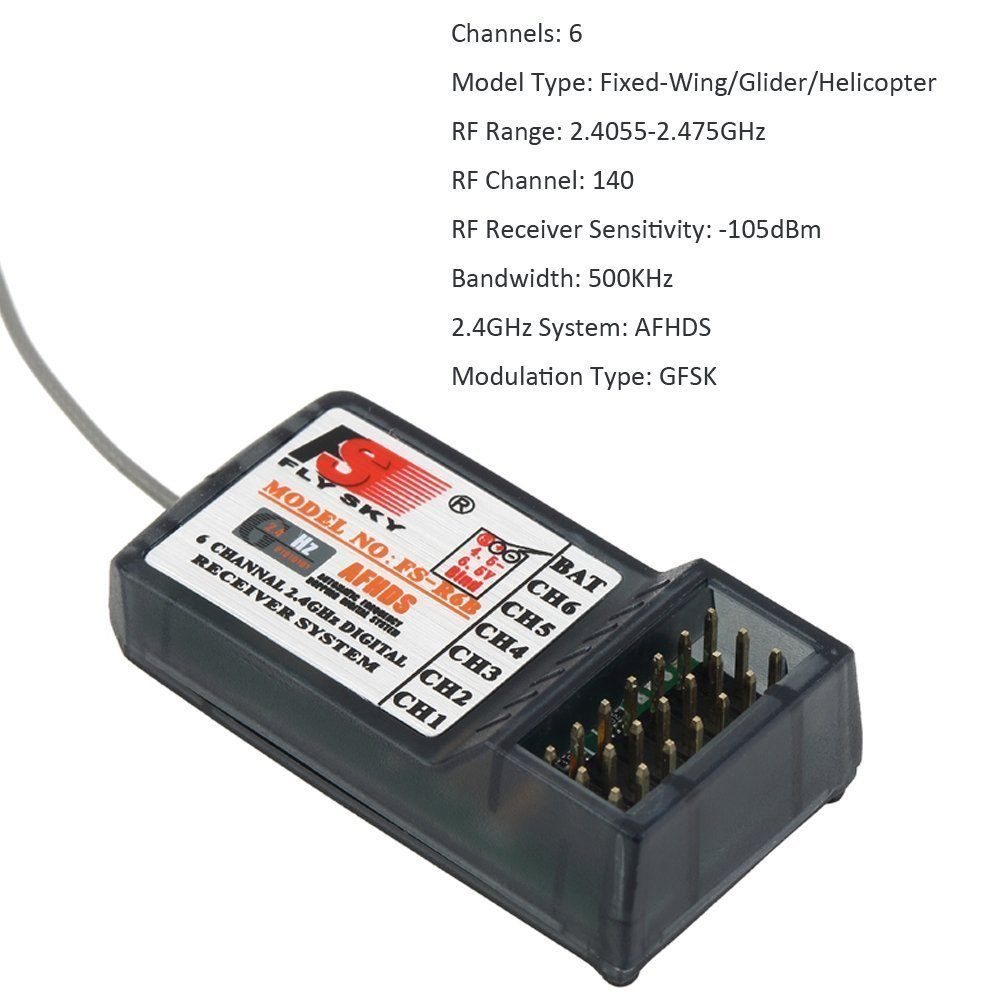 FlySky FS-R6B 2.4GHz 6Ch Receiver