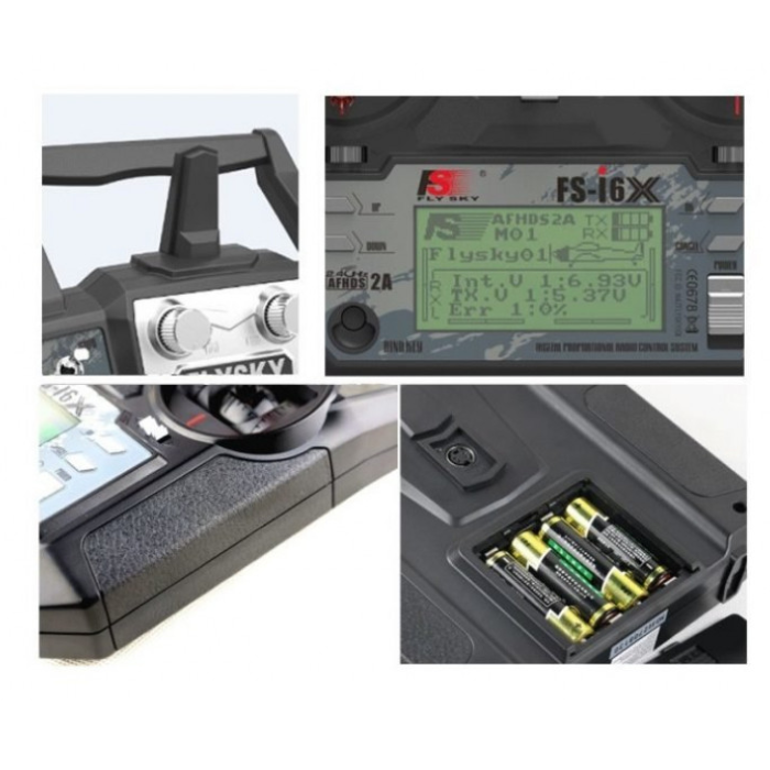 Fly Sky FS-i6X 6CH 2.4GHz RC Transmitter with FS-iA10B 10CH Receiver - Drone & RC Control