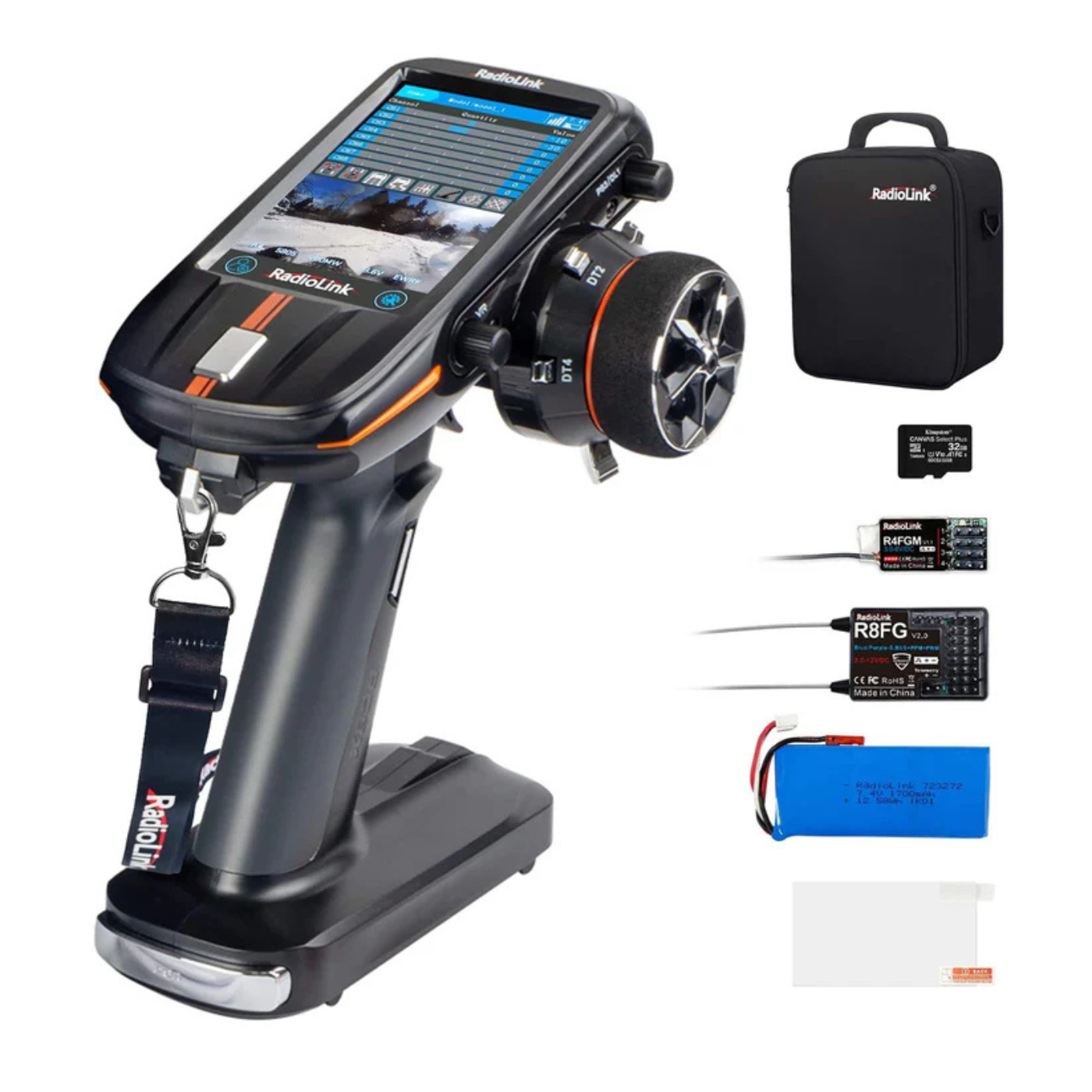 Radiolink RC8X RC Transmitter and Receiver with 8CH 2.4G, R8FG&R4FGM V2.1 Gyro -RS6051