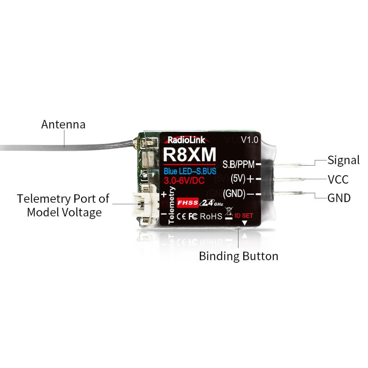 Radiolink R8XM Receiver for Drone 8 Channels 2.4GHz Receiver