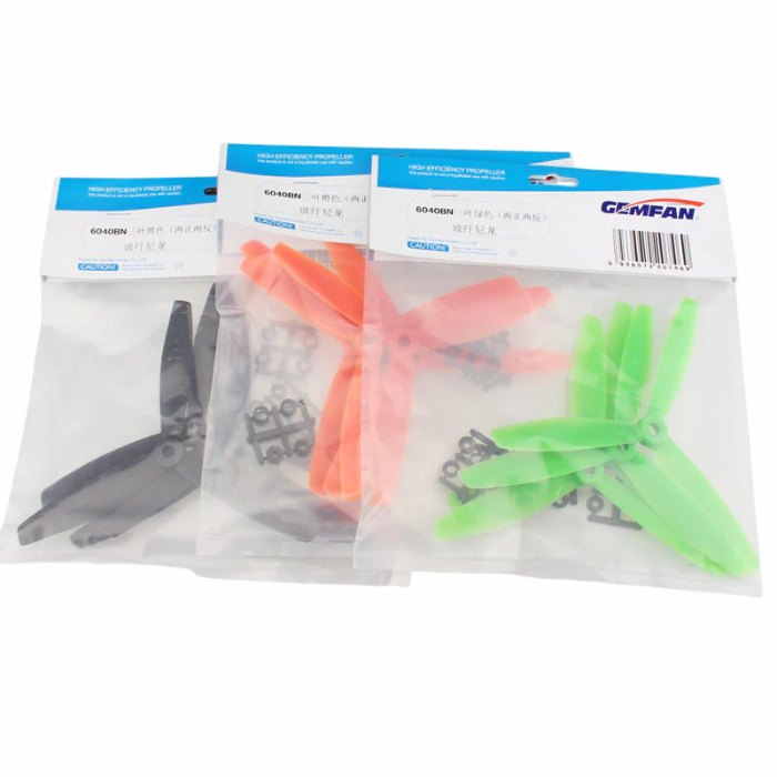 Gemfan 6040 6x4 Inch Glass Fiber Nylon 3-Blade Propeller - 1 Pair
