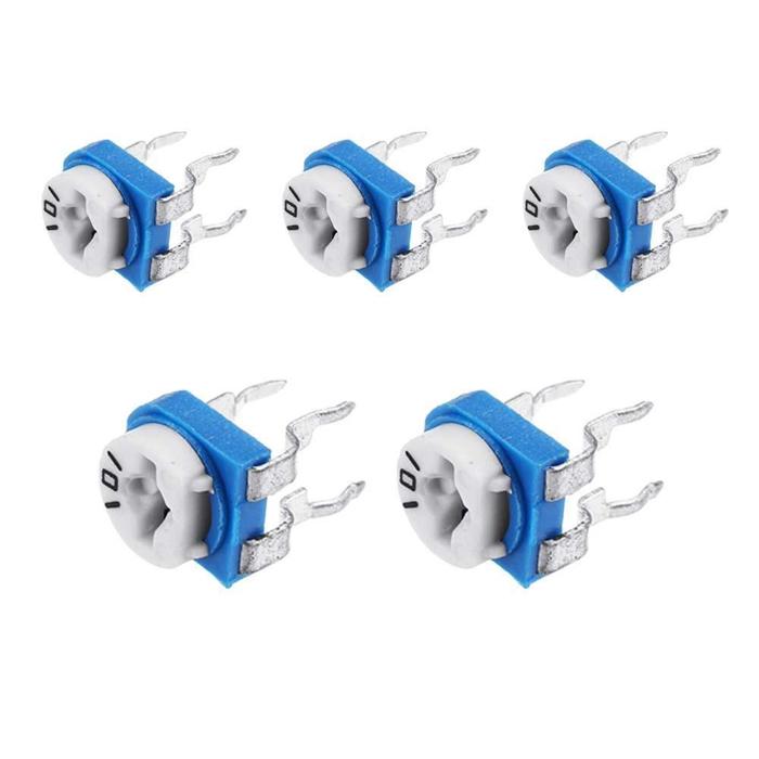Iotcart 100 Ohm Preset Potentiometer Pack of 5 - PCB Mount Variable Resistor