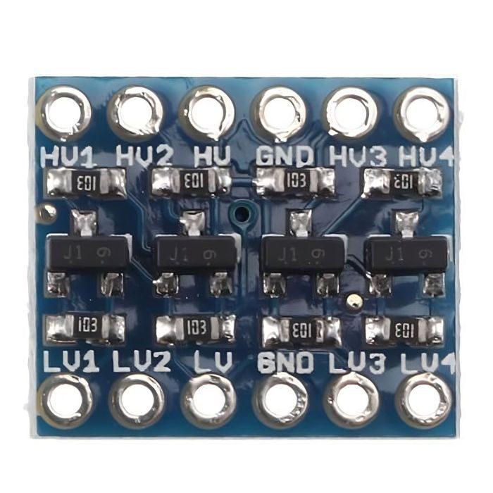 Iotcart SES-P-2346 4-Channel 3.3V-5V Bi-Directional Logic Level Converter - Arduino & Raspberry Pi Compatible