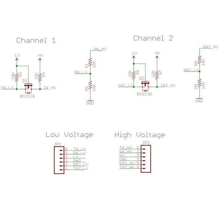 Iotcart 2 Channel Logic Level Converter (5V-3.3V) for Arduino & Raspberry Pi
