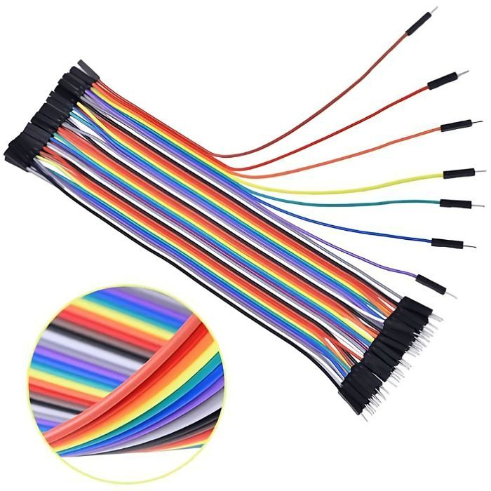 Male to Female Jumper Wires (20cm) 40pcs