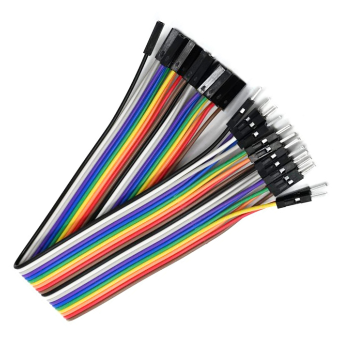 Iotcart SES-P-2373 Male to Female Jumper Wires (20cm) (20pcs) - Breadboard & Arduino Compatible