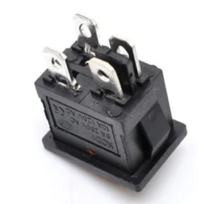 Rocker switch 6A 250V SPDT 4 PIN Red LED