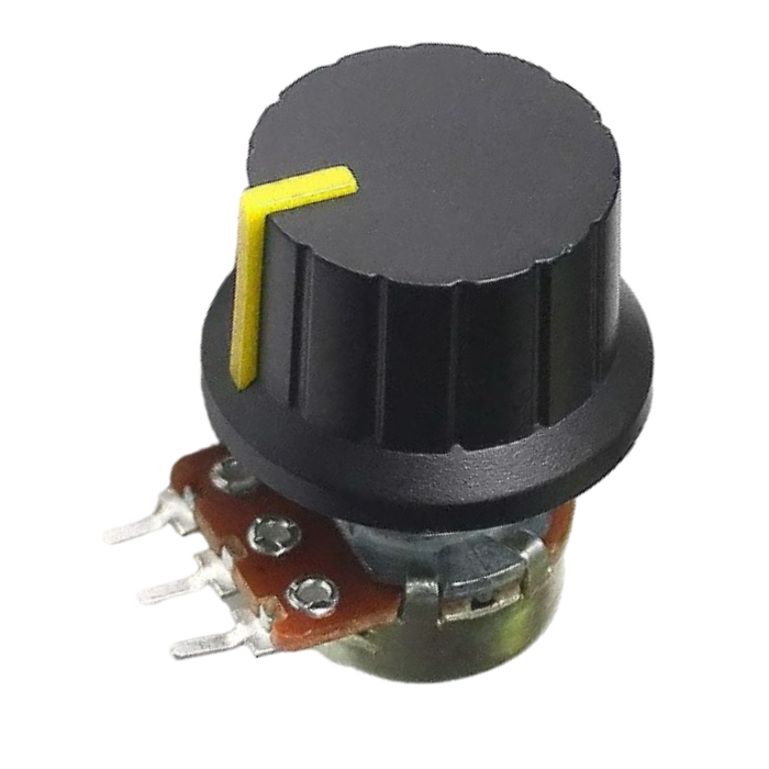 Iotcart SES-P-2396 10K Ohm Potentiometer with Knob - Variable Resistor for Circuits