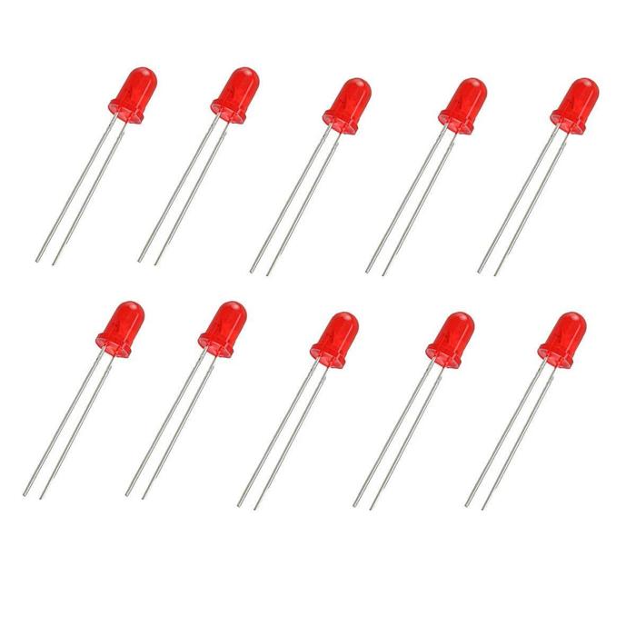 Iotcart 5mm Round Red Diffused LED 20mA - Indicator Lighting