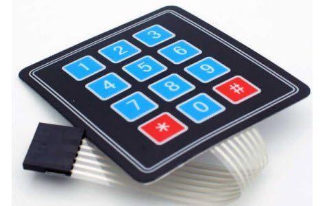 Iotcart SES-P-2427 4x3 Flexible Matrix Keypad - 12V Membrane Switch for Arduino