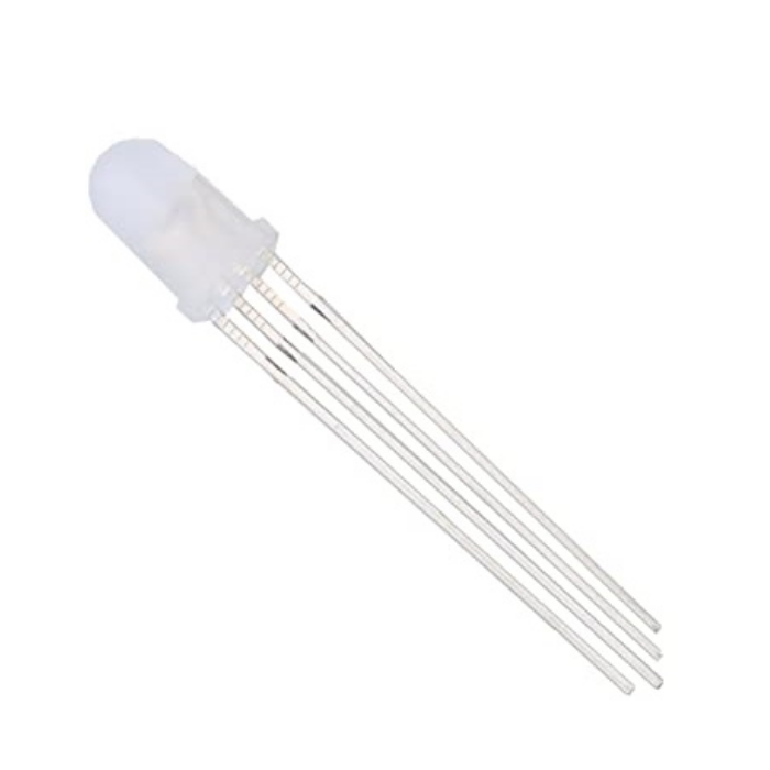 Iotcart 5mm RGB LED Common Cathode Diffuse (Pack of 10) - Arduino Compatible