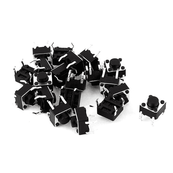 Iotcart SES-P-2438 12x12x7.3mm Tactile Push Button Switch - Pack of 10 for Arduino Projects