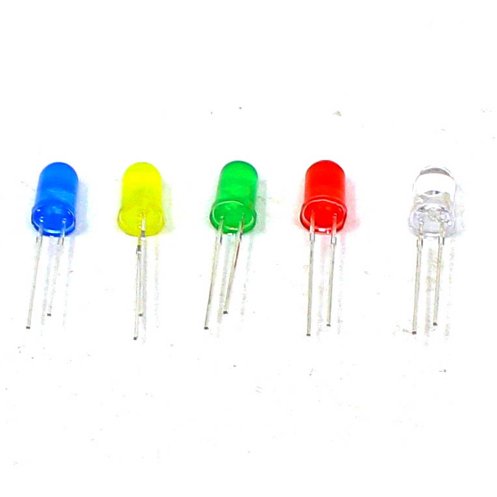500PCS 5 MM LED Kit 5 Colors with Durable Storage Box