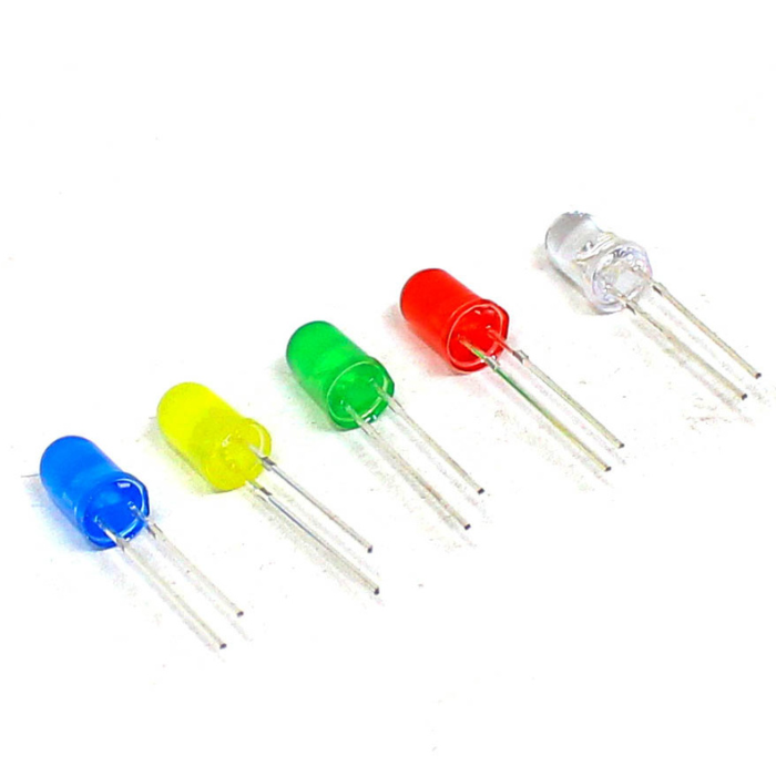500PCS 5 MM LED Kit 5 Colors with Durable Storage Box