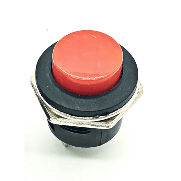 RED R13-507 16mm No Lock Push Button Momentary Switch 3A, 250V (PBS 25B Red)