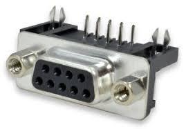 DB9 Female Right Angle Connector PCB Mount