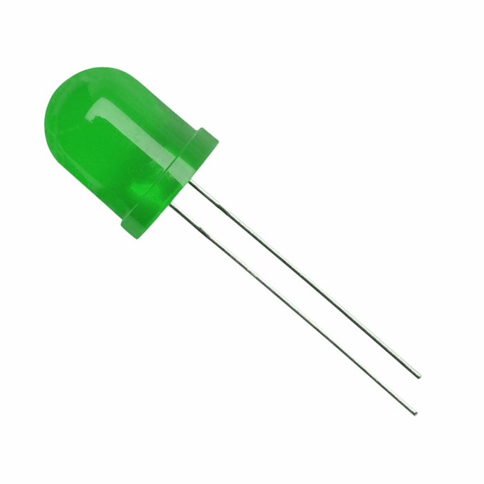 10mm Bright Green LED - 10pcs Pack