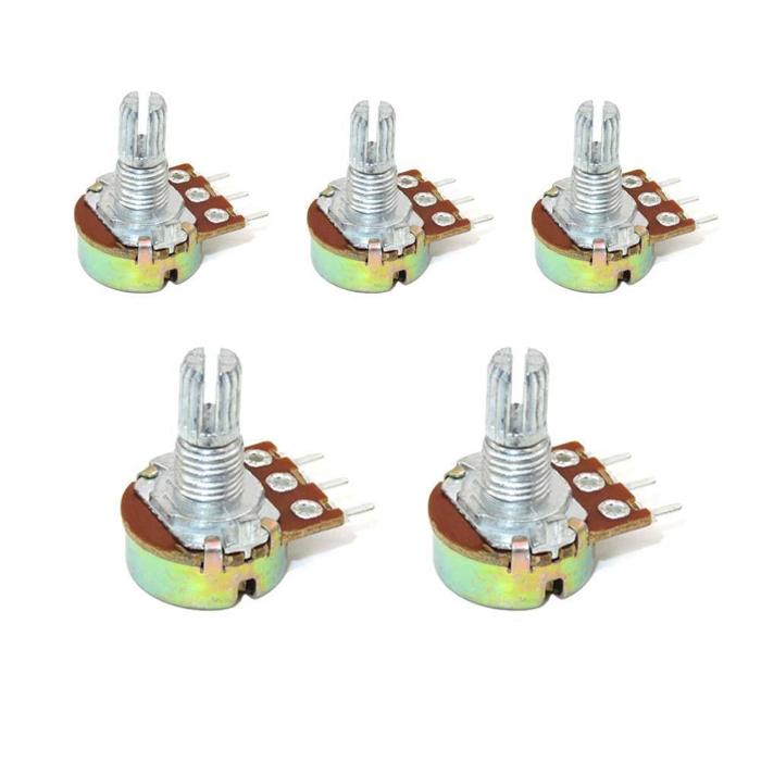 Iotcart 100 Ohm Pot Potentiometer - (Pack of 5) - Variable Resistor for DIY Projects