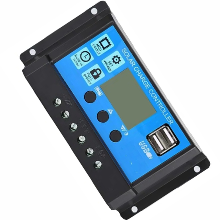 20A Digital PWM Solar Controller with LCD and USB Output Port