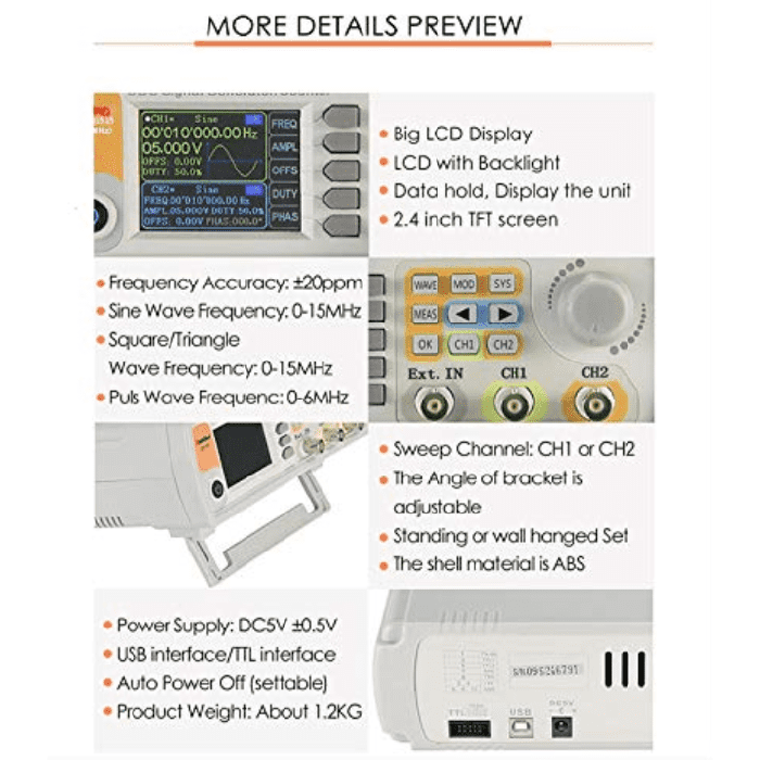 MetroQ MTQ1515 15MHz DDS Signal Generator with USB - Buy Online in India