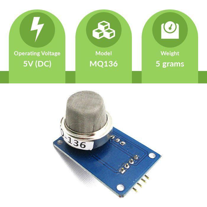 Buy MQ-136 Hydrogen Sulfide Gas Sensor Module - Arduino Compatible - Iotcart