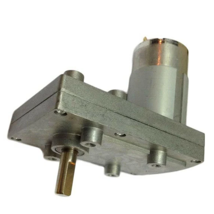 Iotcart 10 RPM 12V DC High Torque Rectangle Geared Motor - Robotics & Automation
