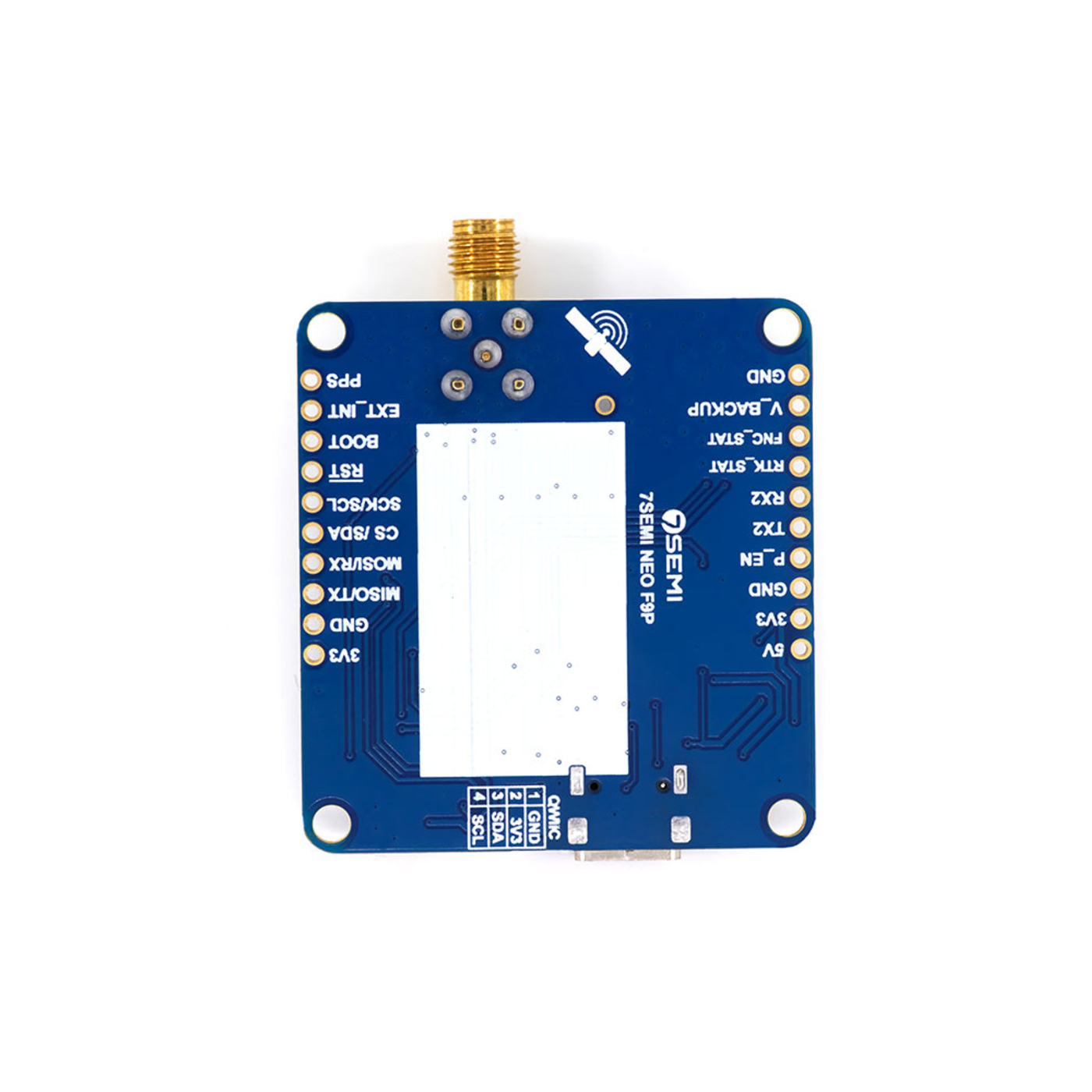 u-blox ZED-F9P Dual-band GNSS RTK SMA Modem - 7Semi