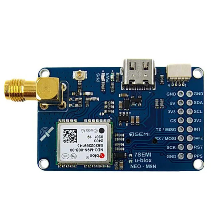 NEO-M9N GPS Breakout Board for Precision GNSS Positioning - 7Semi