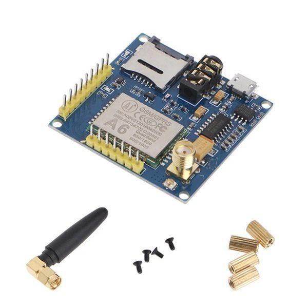 A6 GPRS Module Quad-Band GSM 4.8-9V Development Board - IoT & SMS Projects
