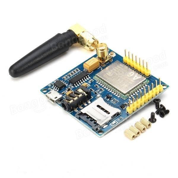 A6 GPRS Module Quad-Band GSM 4.8-9V Development Board - IoT & SMS Projects
