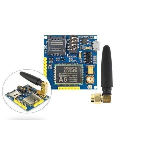 A6 GPRS Module Quad-Band GSM 4.8-9V Development Board - IoT & SMS Projects