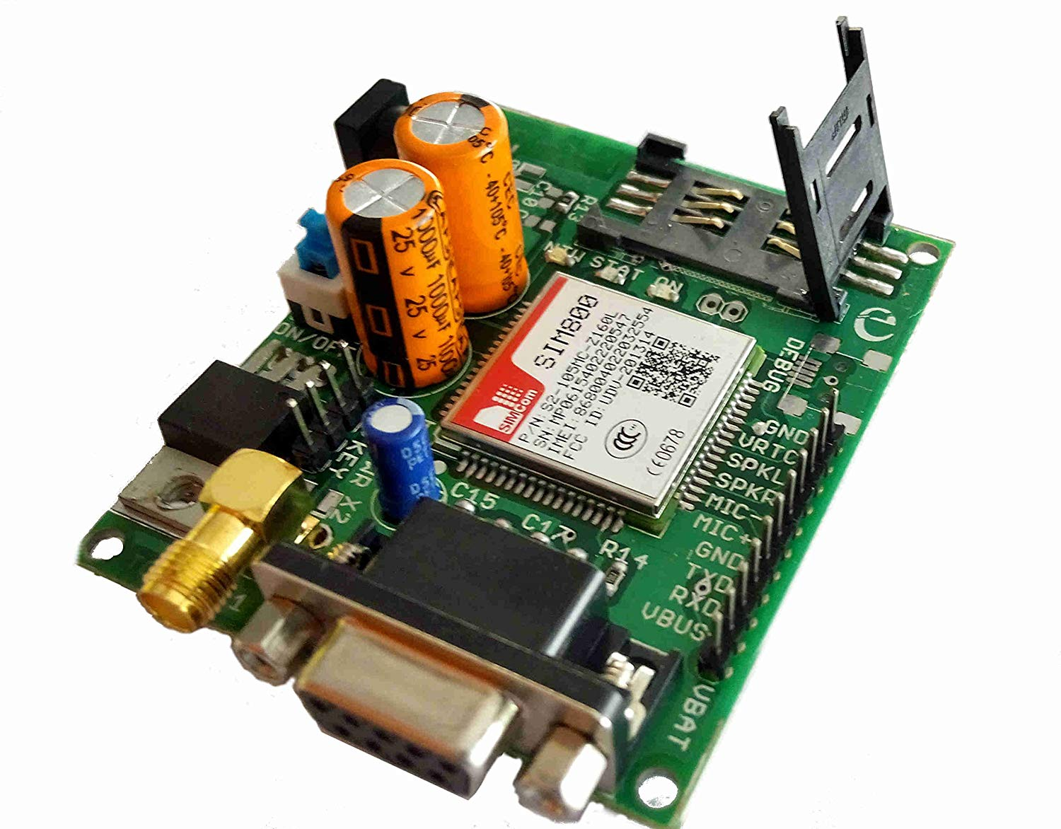 SIM800 GSM Modem module board with SMA Antenna