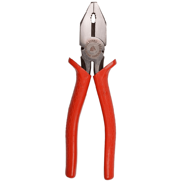 Multitec MT-555 8" Chrome Vanadium Plier - Industrial & Household Use