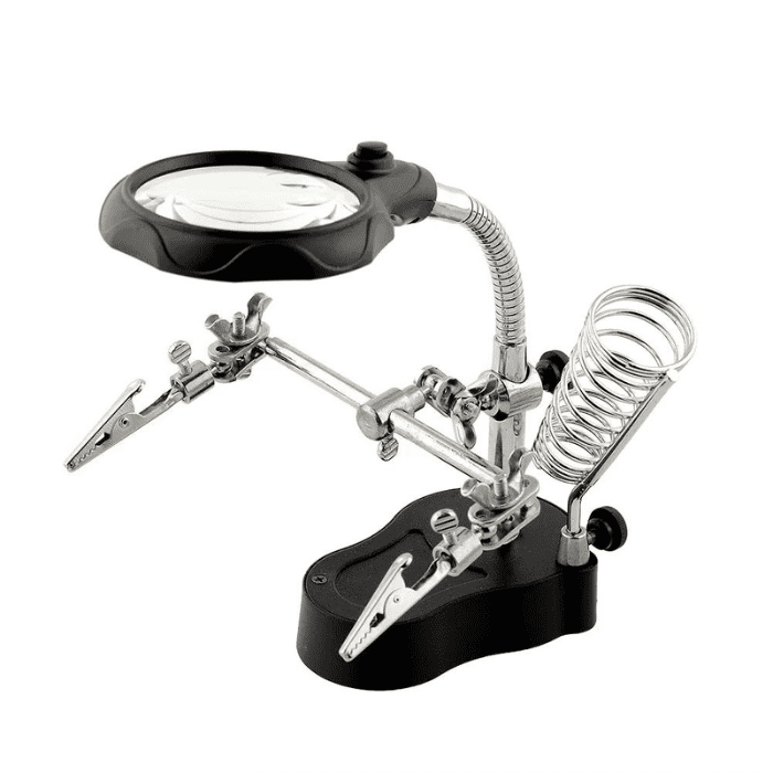 Iotcart SES-P-2786 3.5X/12X LED Magnifier Soldering Stand - Precision Electronics Work