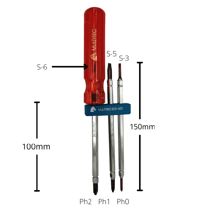 Multitec SDK-600 6 in 1 Screwdriver Set - Precision Tool for Engineers & Makers