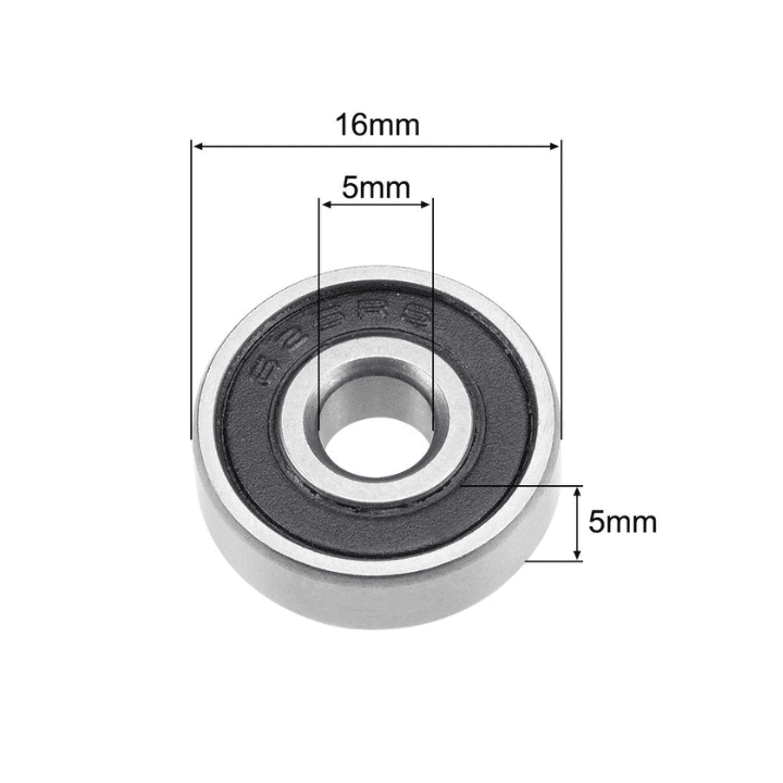 625-2RS Rubber Sealed Ball Bearing Miniature Bearing (5x16x5mm)
