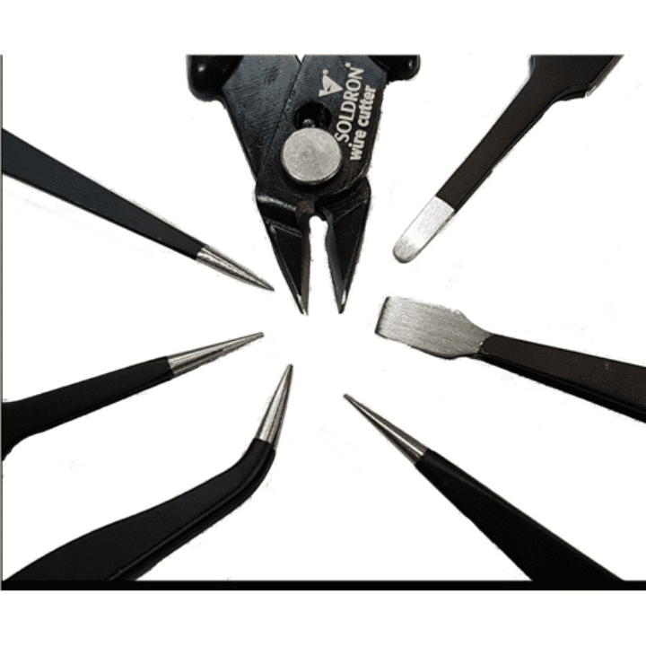 Soldron Tweezer and Cutter Pouch Set