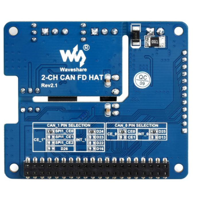 Waveshare 2-Channel CAN FD HAT Raspberry Pi Expansion Board