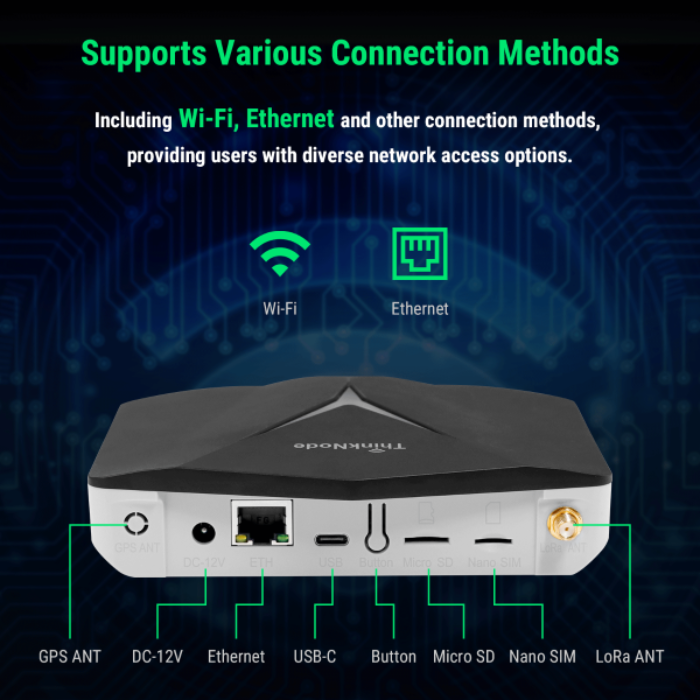 ELECROW ThinkNode G1 868MHz 8-Channel LoRaWAN Gateway with SX1302 Chip