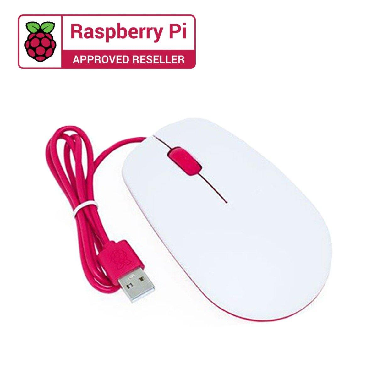 Raspberry Pi Official Mouse (White-Red)
