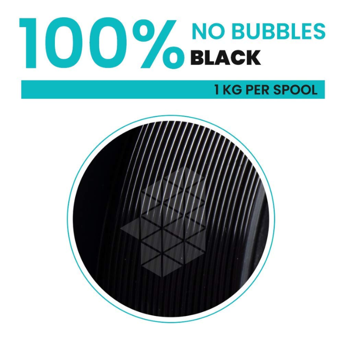 1.75mm Premium HS PLA+ Filament for 3D Printer (Raven Black)