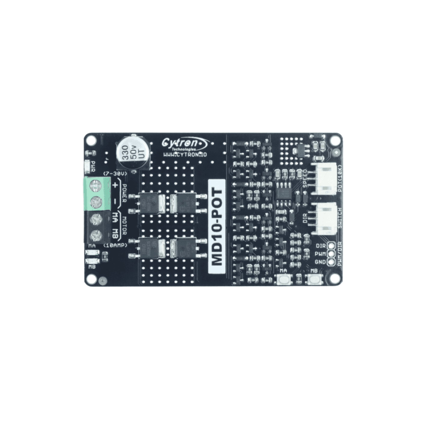 Cytron 10Amp 7V-30V Switch Control Potentiometer with DC Motor Driver