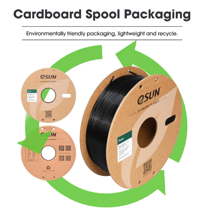 eSUN 1.75mm PLA+ 3D Printing Filament Black Color - 1kg