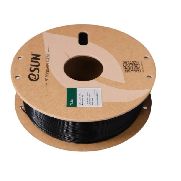 eSUN 1.75mm PLA+ 3D Printing Filament Black Color - 1kg