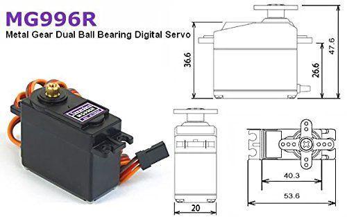 TowerPro MG996R Metal Gear Servo Motor - 180 Degree - 11kg/cm - Robotics