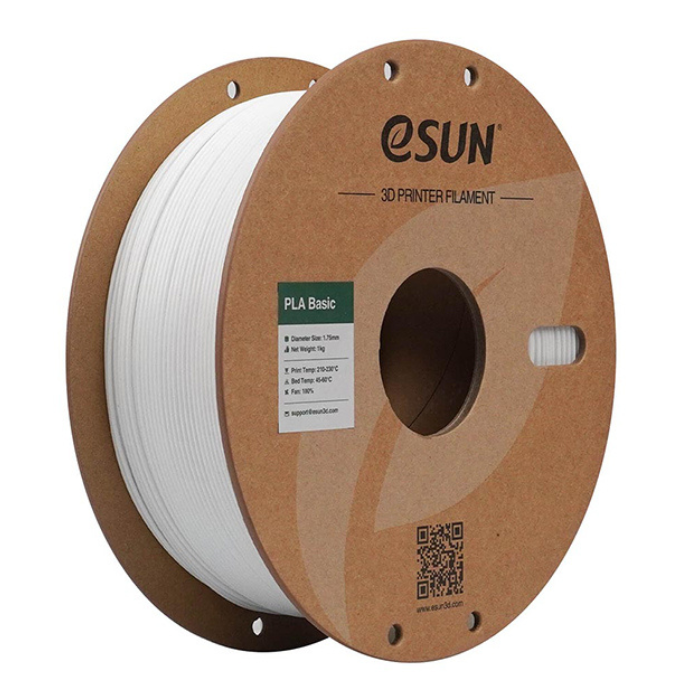 eSun PLA-Basic 1.75mm 3D Printing Filament 1kg White Color