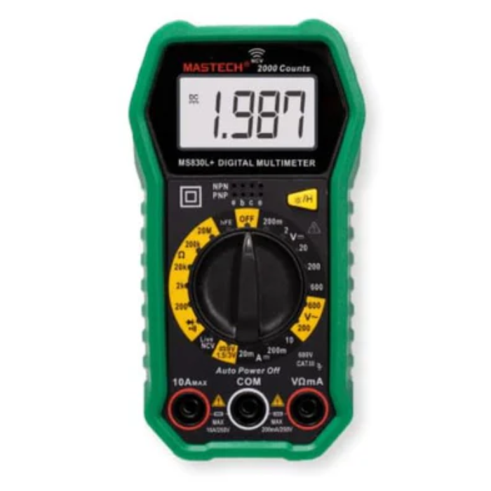 Mastech MS830N / MS830L+(2000 Counts) Manual Ranging Digital Multimeter