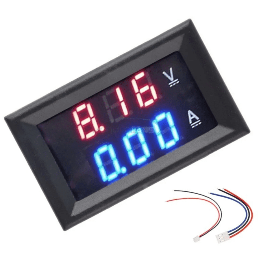 Digital Voltmeter Ammeter DC 100V 100A Dual Led Voltage Monitor Panel (Without Shunt)